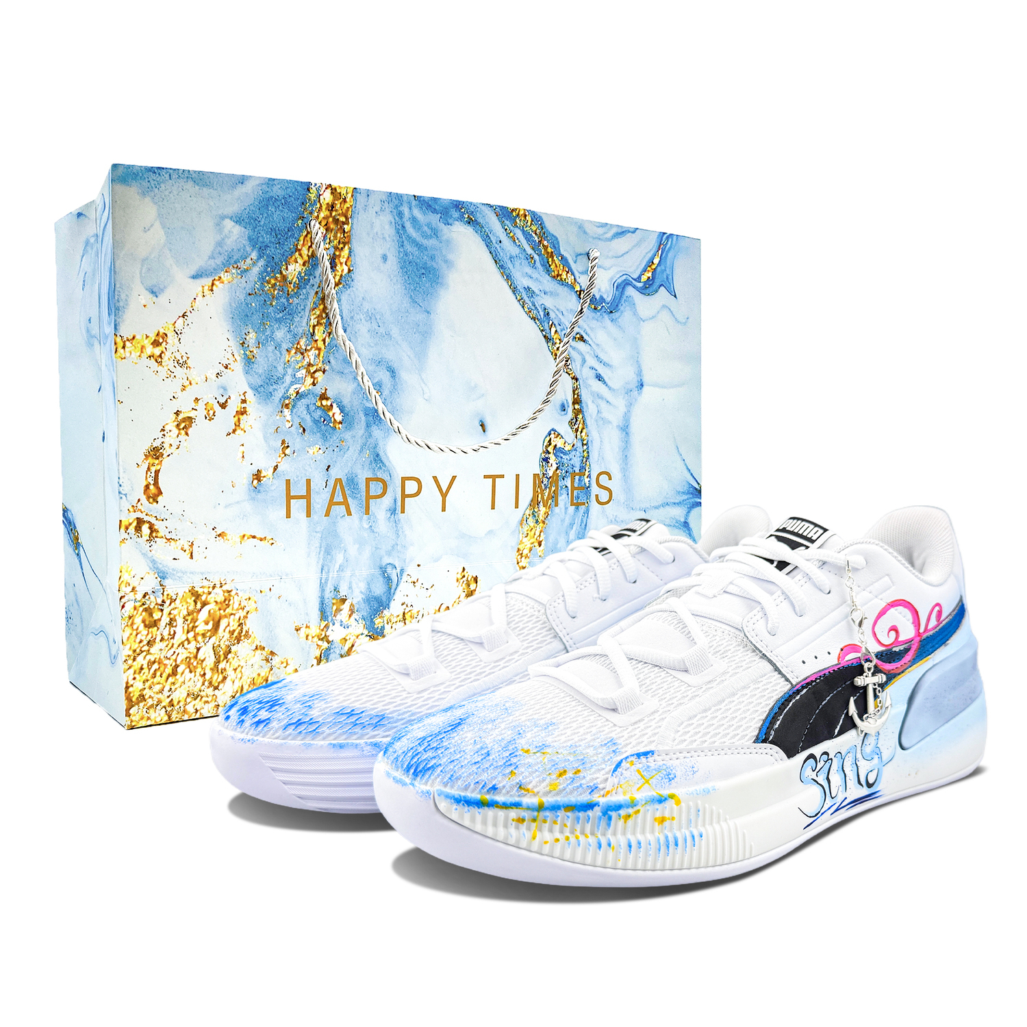 PUMA Мужские баскетбольные кроссовки Clyde Hardwood Team Abrasion Resistant low top белые синие
PUMA Мужские баскетбольные кроссовки Clyde Hardwood Team Abrasion Resistant low top белые синие