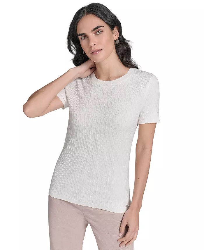 Женский фактурный свитер с короткими рукавами Calvin Klein, коричневый/бежевый
Женский фактурный свитер с короткими рукавами Calvin Klein, коричневый/бежевый