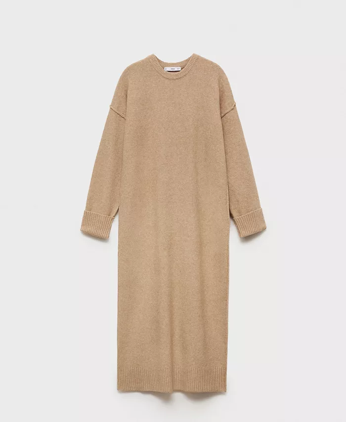 Женское трикотажное платье с отделкой в рубчик MANGO, коричневый
Женское трикотажное платье с отделкой в рубчик MANGO, коричневый