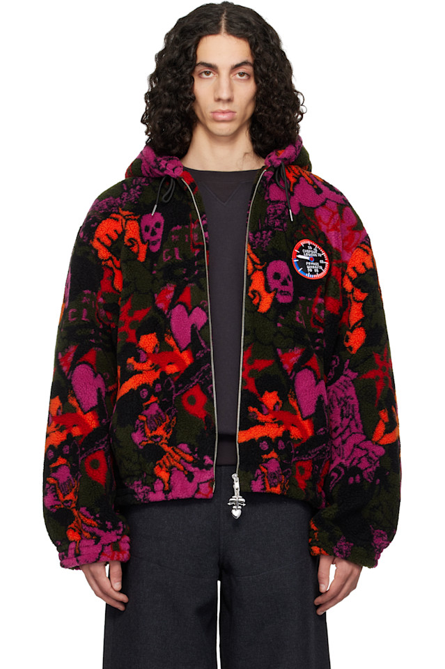 Chopova Lowena Черная флисовая куртка с капюшоном для вечеринки в стиле "Черный двигатель"
Chopova Lowena Черная флисовая куртка с капюшоном для вечеринки в стиле "Черный двигатель"