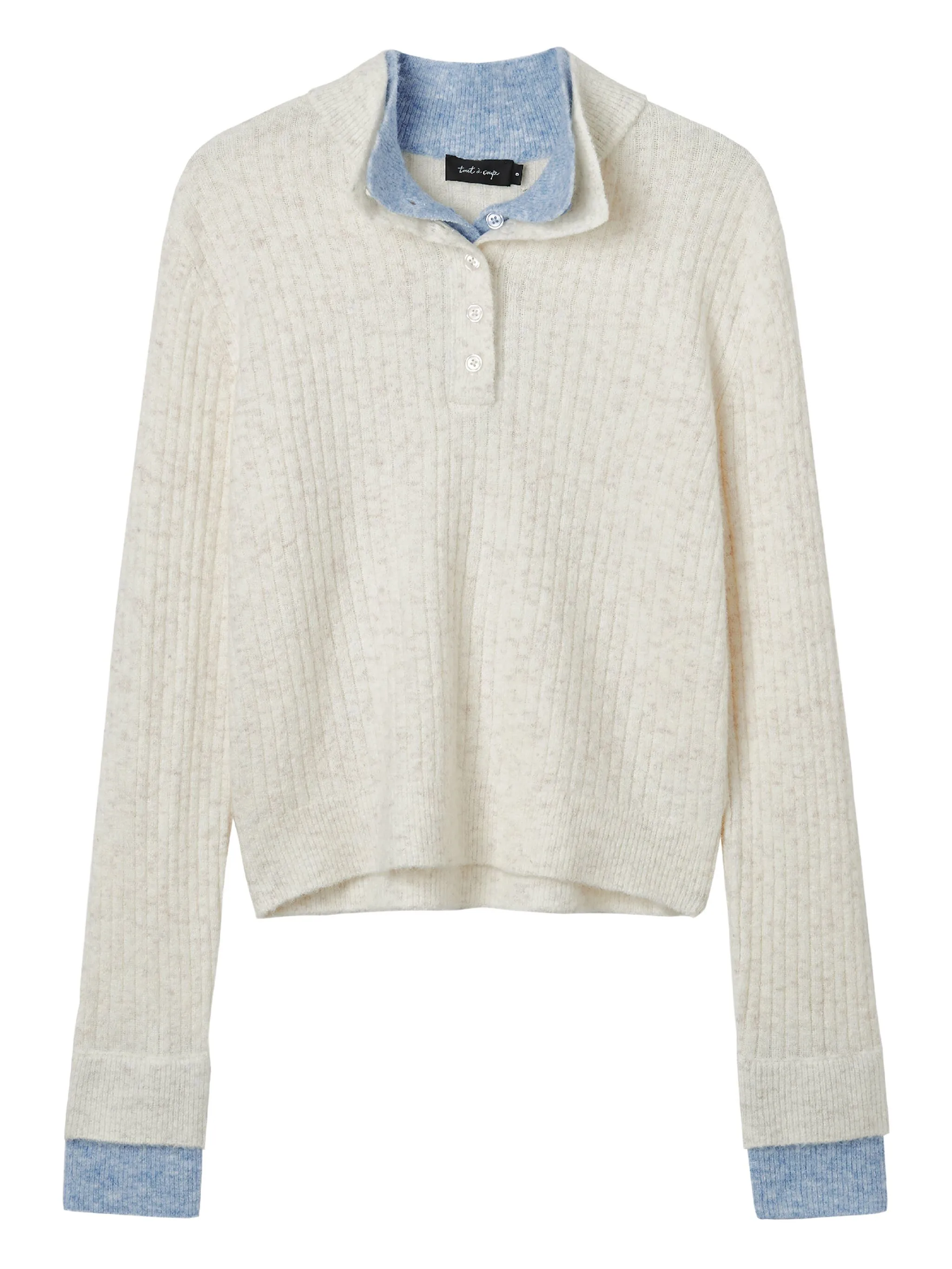 Свитер в рубчик Tout A Coup, нейтральный
Свитер в рубчик Tout A Coup, нейтральный