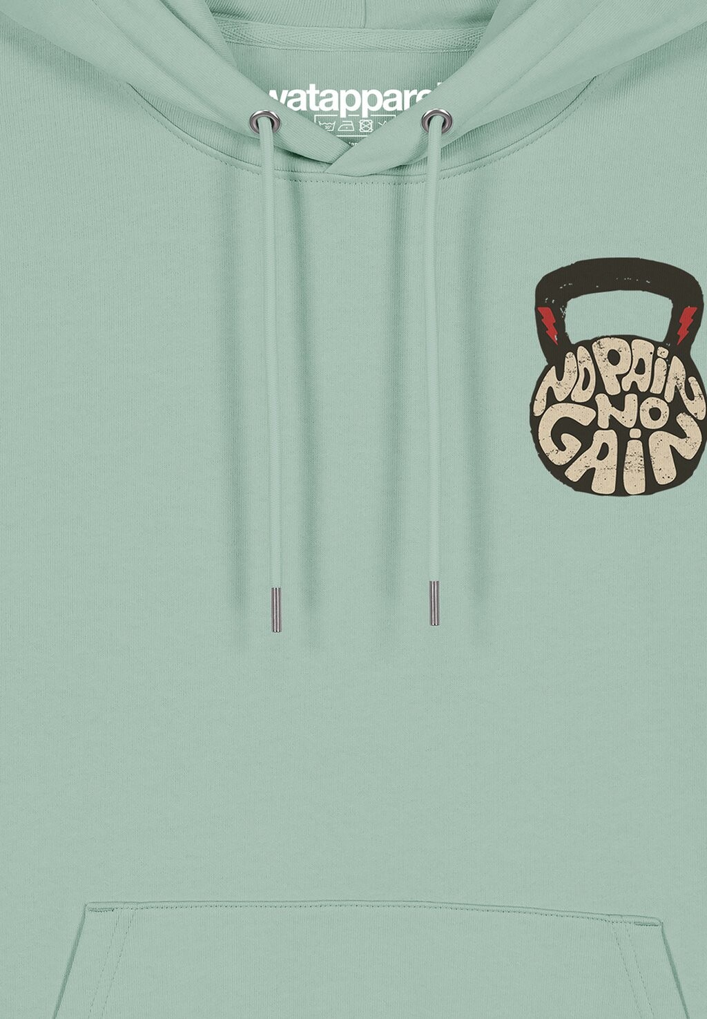 Толстовка с капюшоном NO PAIN NO GAIN watapparel, бирюзовый
Толстовка с капюшоном NO PAIN NO GAIN watapparel, бирюзовый
