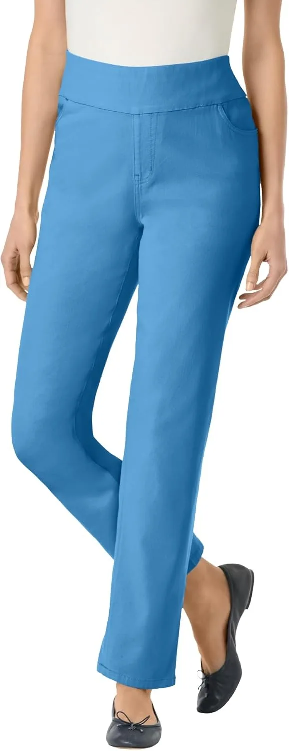 Woman Within Plus Size Flex Pull-On Straight-Leg Gap-Free Stretch Denim Jeans
Woman Within Plus Size Flex Pull-On Straight-Leg Gap-Free Stretch Denim Jeans