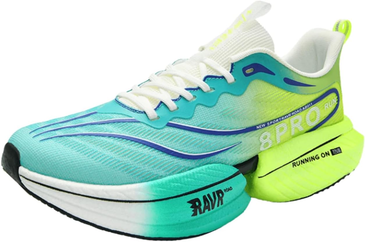 Мужские беговые кроссовки с углеродной пластиной, противоскользящие, с мягкой амортизирующей подошвой, профессиональная спортивная обувь для бега по шоссе, джоггинга и фитнеса Kpdwfms, зеленый
Мужские беговые кроссовки с углеродной пластиной, противоскользящие, с мягкой амортизирующей подошвой, профессиональная спортивная обувь для бега по шоссе, джоггинга и фитнеса Kpdwfms, зеленый