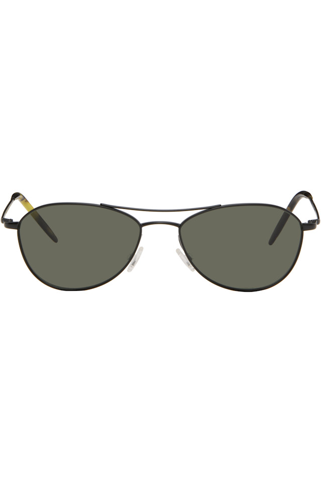 Oliver Peoples Черные солнцезащитные очки Aero II
Oliver Peoples Черные солнцезащитные очки Aero II