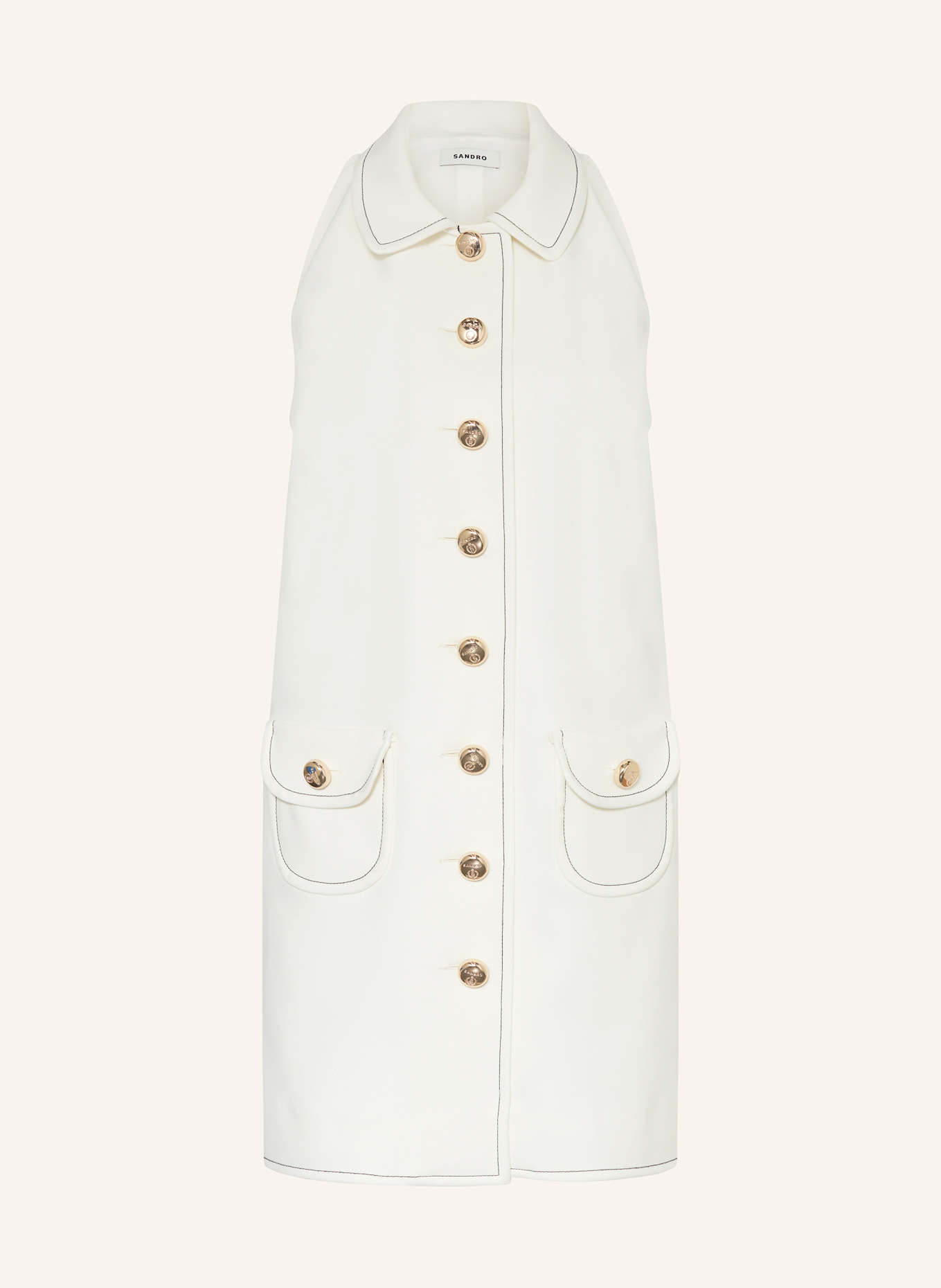 Платье-Рубашка Sandro, экрю 
Платье-Рубашка Sandro, экрю