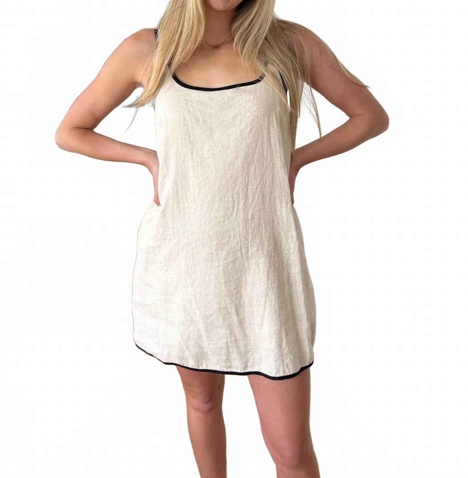 Дакота Льняное мини-платье-майка в кремовом цвете MIOU MUSE
Дакота Льняное мини-платье-майка в кремовом цвете MIOU MUSE