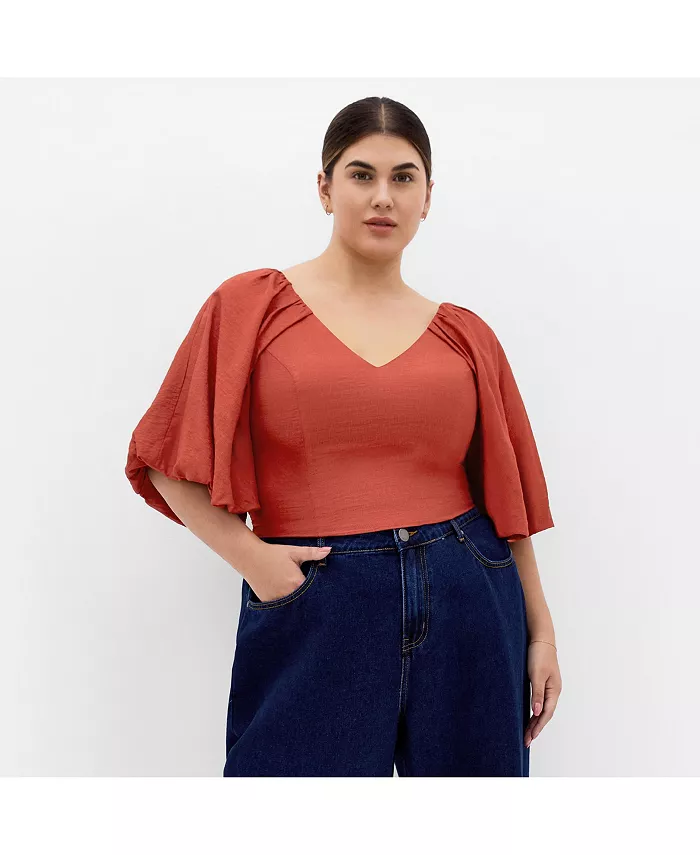 Топ Peta больших размеров CITY CHIC, красный 
Топ Peta больших размеров CITY CHIC, красный