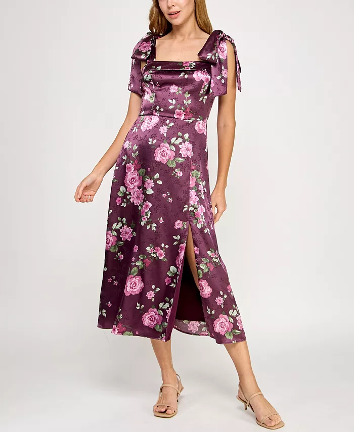 Платье миди с атласным принтом и расклешенной юбкой для юниоров ROW A, фиолетовый
Платье миди с атласным принтом и расклешенной юбкой для юниоров ROW A, фиолетовый