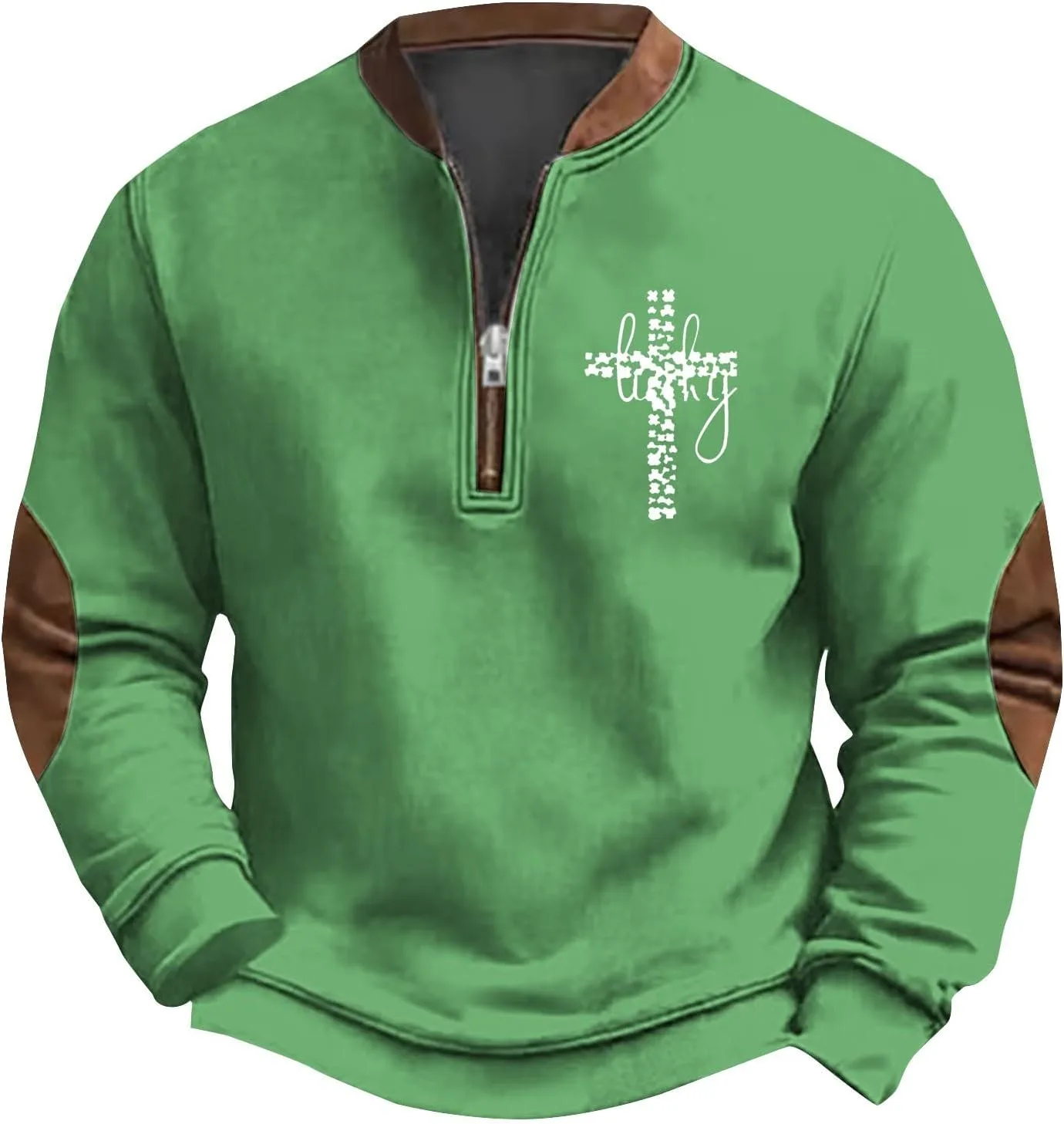 Свитшот мужской St Patricks Day 2026 с принтом клевера, зеленый, 1/4 молния
Свитшот мужской St Patricks Day 2026 с принтом клевера, зеленый, 1/4 молния