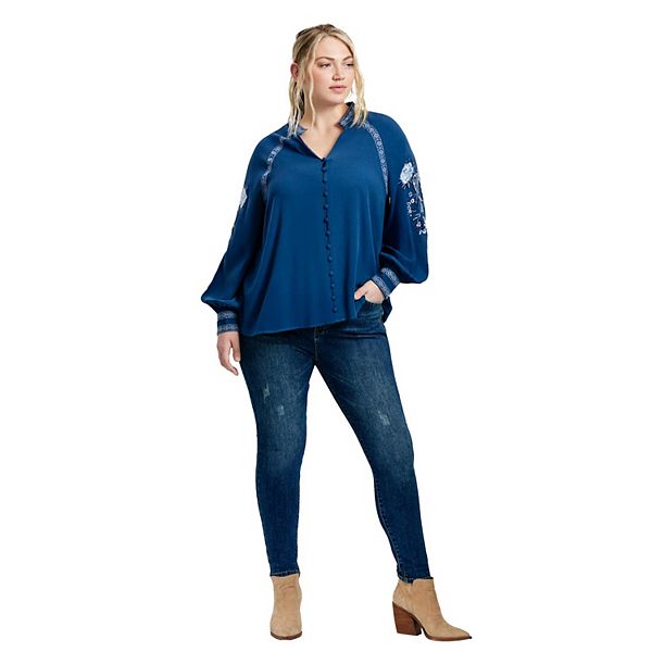 Блузка Chloe с вышивкой, plus size Avenue, Indigo
Блузка Chloe с вышивкой, plus size Avenue, Indigo