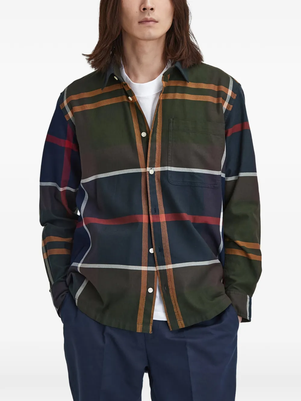 Рубашка в клетку тартан Barbour, зеленый
Рубашка в клетку тартан Barbour, зеленый