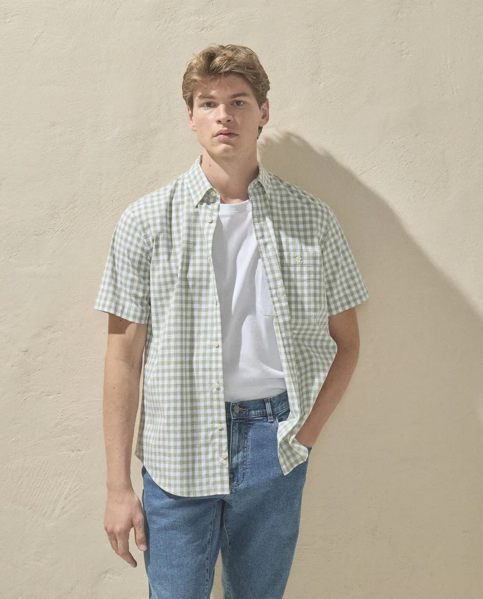Мужская рубашка в клетку с кантом Dustin, светло-зеленый
Мужская рубашка в клетку с кантом Dustin, светло-зеленый