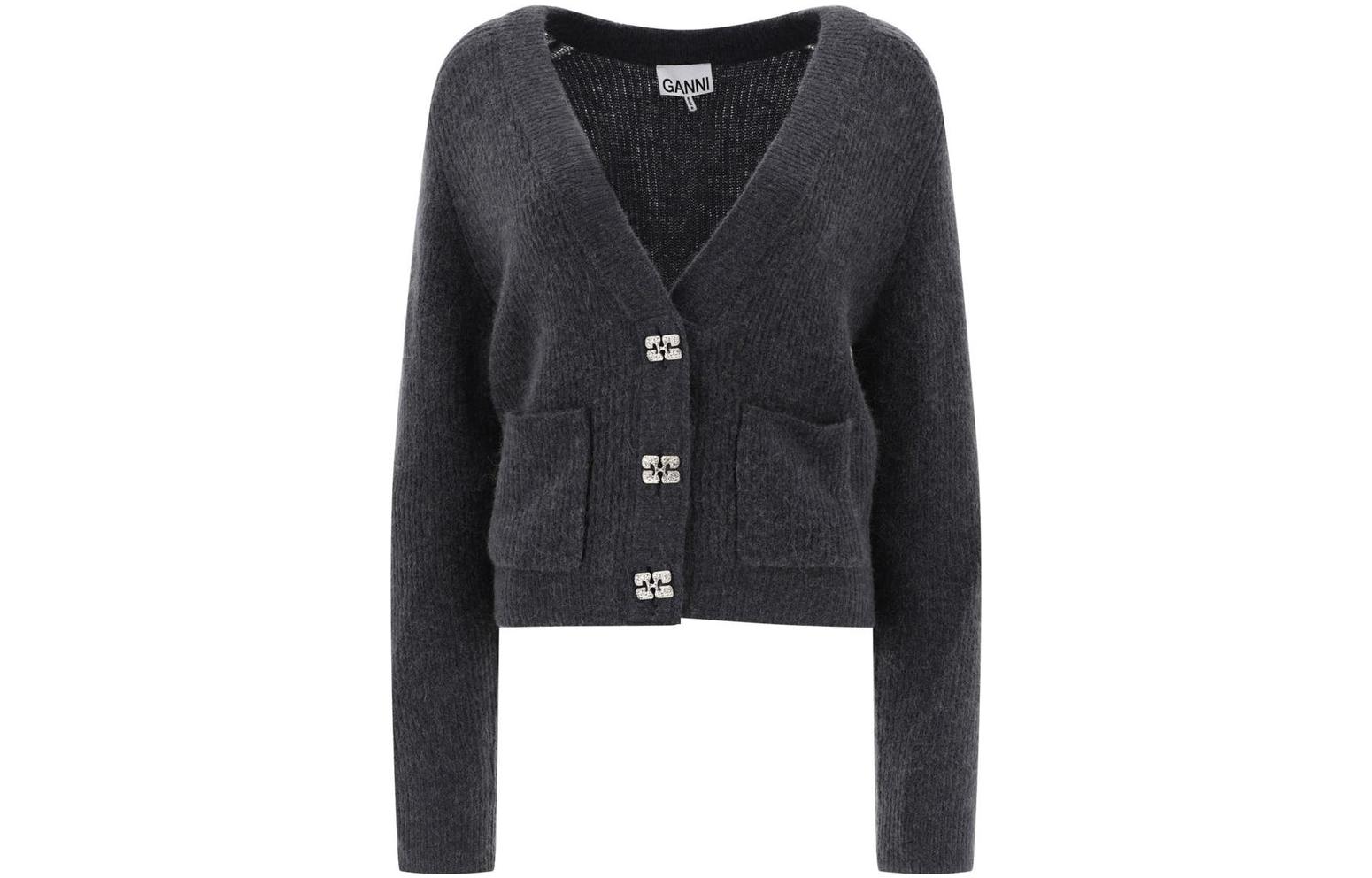 Трикотажный свитер GANNI женский серый
Трикотажный свитер GANNI женский серый