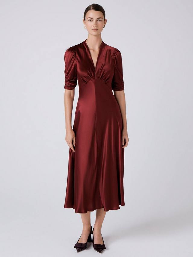Платье Mia из сатина в стиле чайное Ghost, Burgundy
Платье Mia из сатина в стиле чайное Ghost, Burgundy