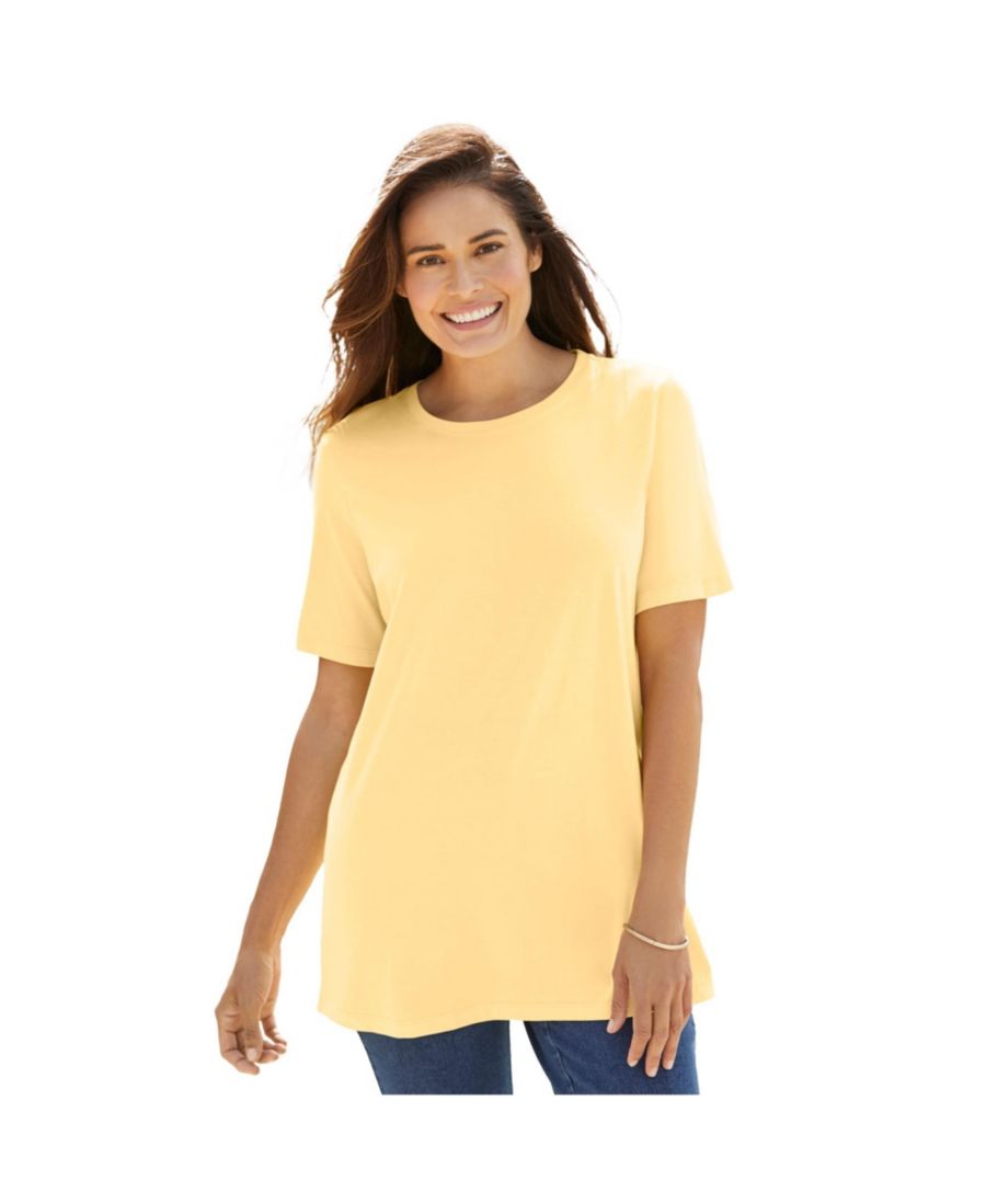 Футболка с коротким рукавом и круглым вырезом идеального размера для полных женщин Woman Within, Banana
Футболка с коротким рукавом и круглым вырезом идеального размера для полных женщин Woman Within, Banana