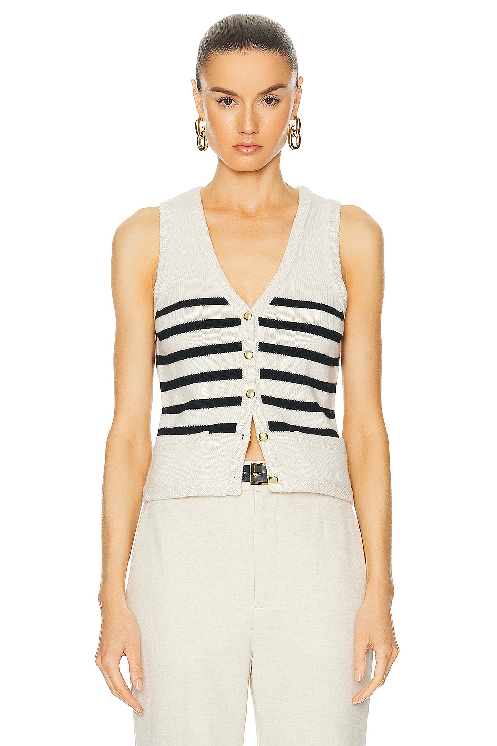 От Марианны Калант Полосатый жилет L'Academie, кремовый/черный
От Марианны Калант Полосатый жилет L'Academie, кремовый/черный
