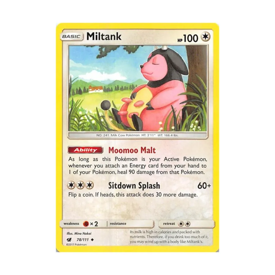 CCG Милтанк (У) #78, Pokemon - Sun & Moon - Crimson Invasion - Singles
CCG Милтанк (У) #78, Pokemon - Sun & Moon - Crimson Invasion - Singles