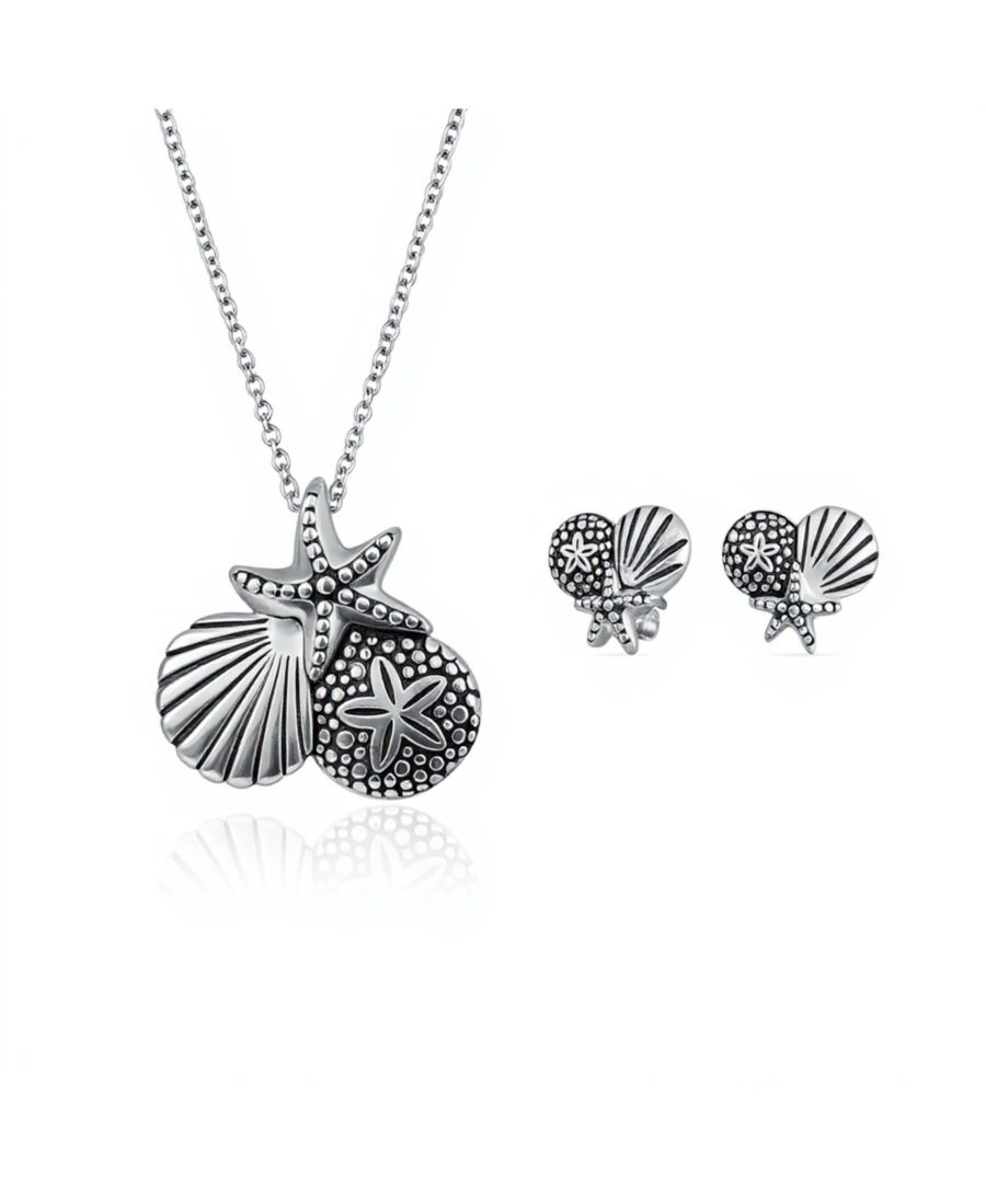 Подвеска в виде морской звезды и ракушки в морском стиле от Sandollar, комплект из серебра 925 пробы Bling Jewelry, Silver black set
Подвеска в виде морской звезды и ракушки в морском стиле от Sandollar, комплект из серебра 925 пробы Bling Jewelry, Silver black set