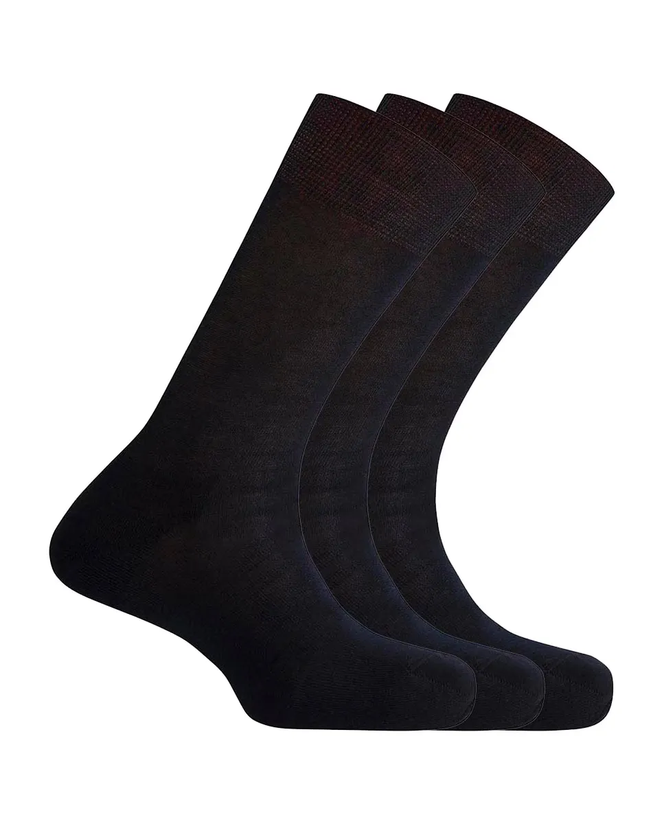 Набор из 3 пар мужских носков из мерсеризованного хлопка черного цвета Punto Blanco
Набор из 3 пар мужских носков из мерсеризованного хлопка черного цвета Punto Blanco