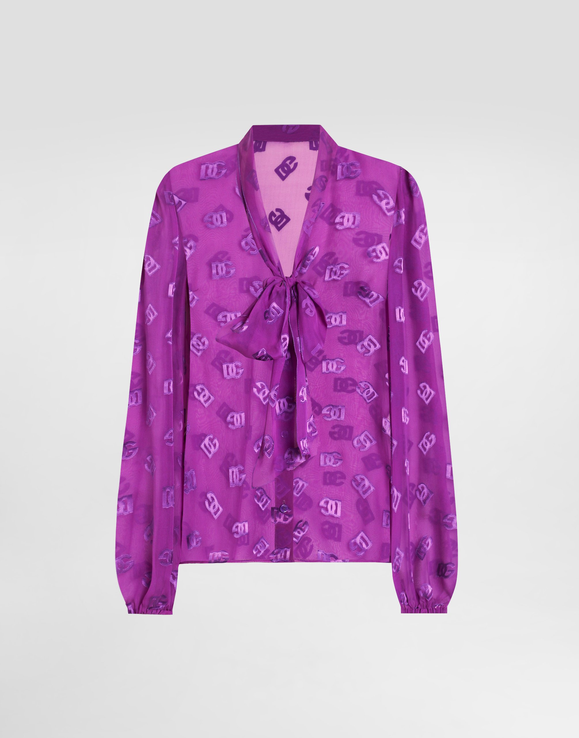 Шифоновая жаккардовая рубашка с логотипом dg по всей поверхности Dolce & Gabbana, фиолетовый
Шифоновая жаккардовая рубашка с логотипом dg по всей поверхности Dolce & Gabbana, фиолетовый