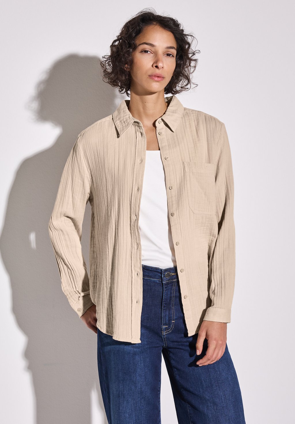 Блузка на пуговицах Street One, бежевый
Блузка на пуговицах Street One, бежевый