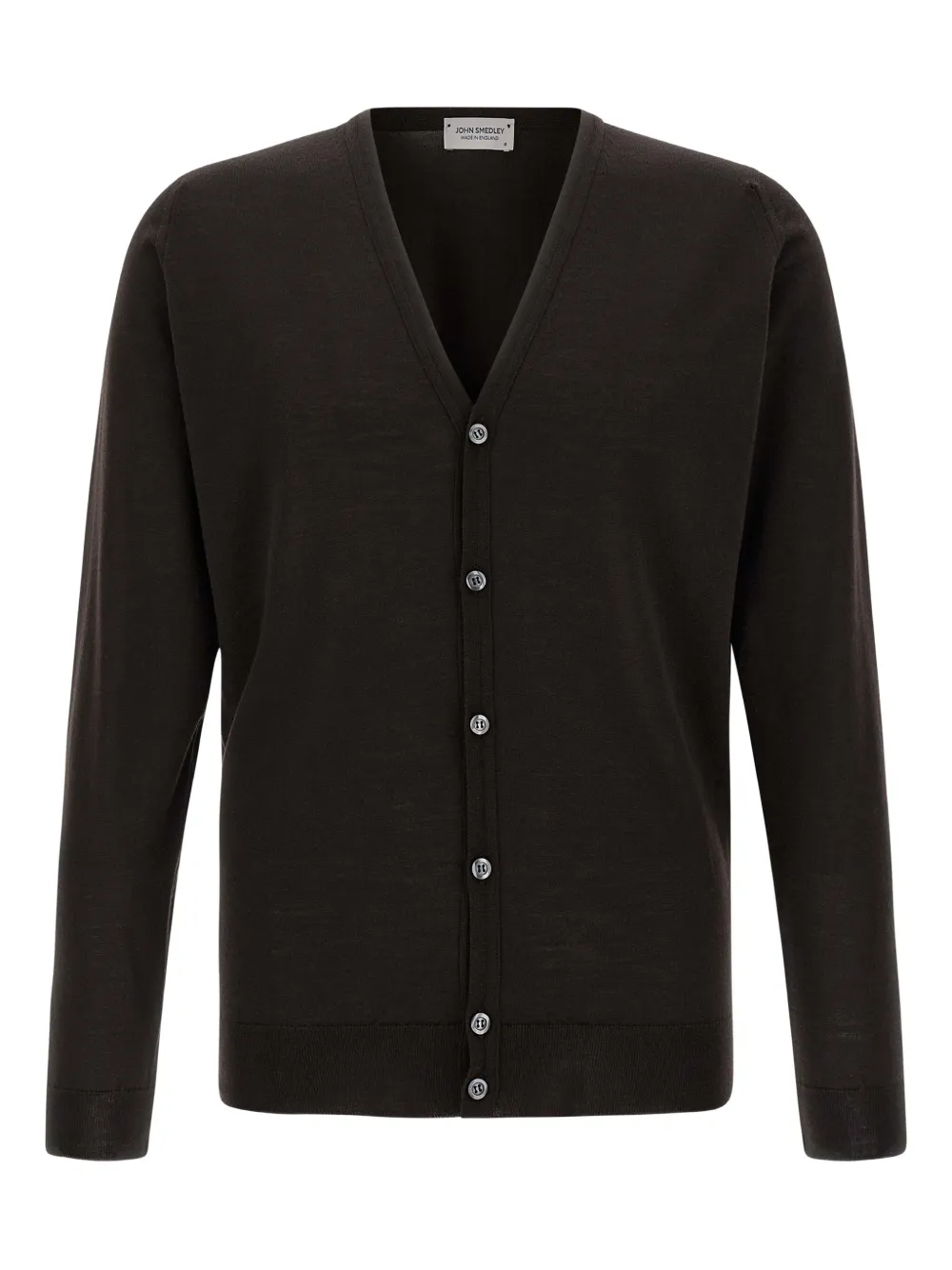 Кардиган из мериносовой шерсти с манжетами на пуговицах John Smedley, коричневый
Кардиган из мериносовой шерсти с манжетами на пуговицах John Smedley, коричневый