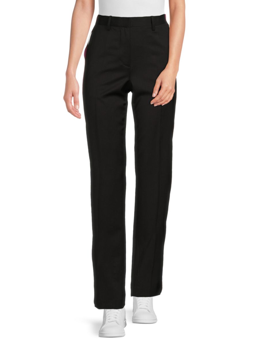 Брюки из натуральной шерсти с ремнем безопасности и плоским передом Helmut Lang, цвет Black Fuschia
Брюки из натуральной шерсти с ремнем безопасности и плоским передом Helmut Lang, цвет Black Fuschia