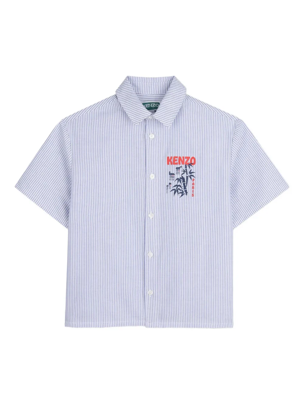 Полосатая рубашка с логотипом Kenzo Kids, синий
Полосатая рубашка с логотипом Kenzo Kids, синий