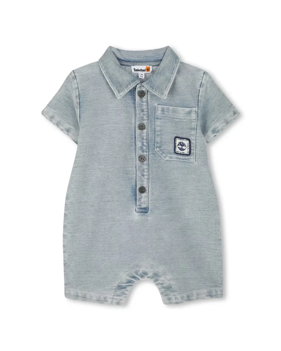 Комбинезон для мальчика синего цвета с короткими рукавами Timberland, светло-голубой
Комбинезон для мальчика синего цвета с короткими рукавами Timberland, светло-голубой