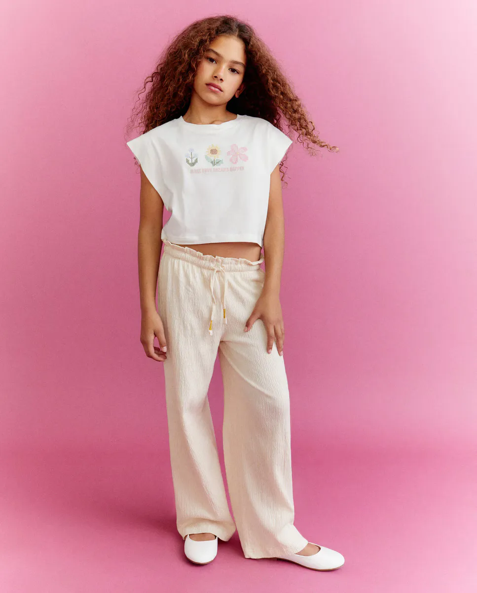 Футболка для девочки с коротким рукавом и вышивкой крестом Kids El Corte Inglés, белый
Футболка для девочки с коротким рукавом и вышивкой крестом Kids El Corte Inglés, белый