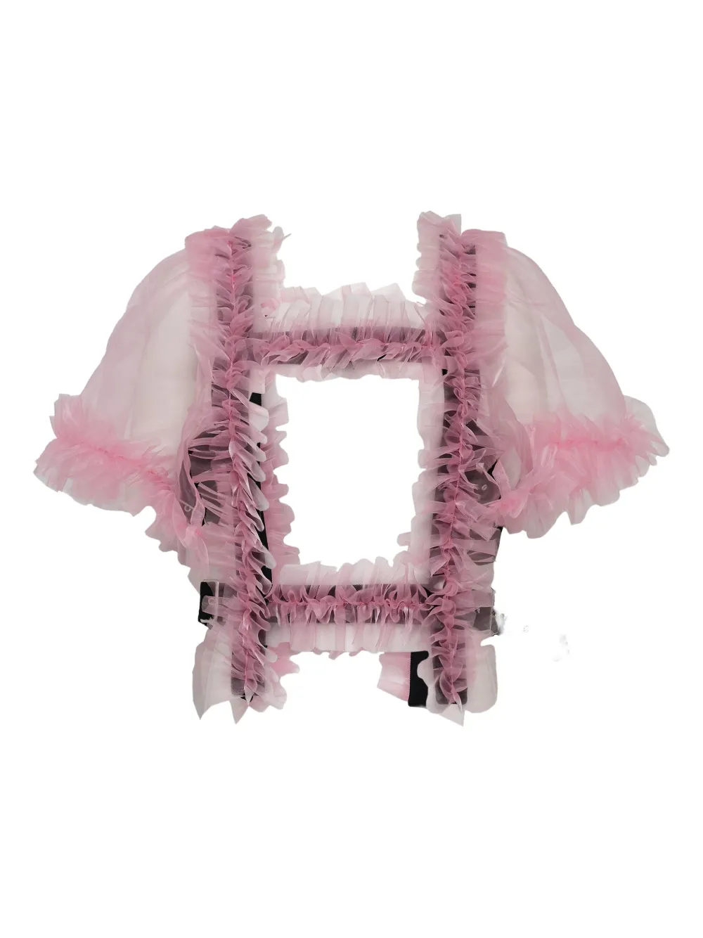 Жилет с вырезами и отделкой оборками Noir Kei Ninomiya, розовый
Жилет с вырезами и отделкой оборками Noir Kei Ninomiya, розовый