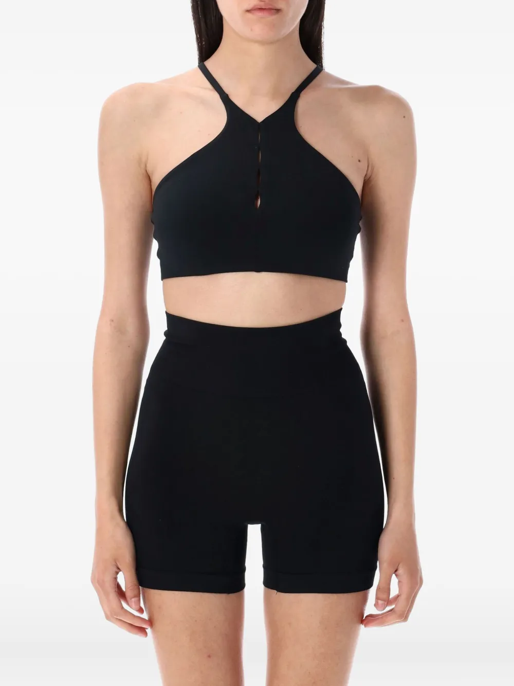 Укороченный топ с логотипом Nike, черный
Укороченный топ с логотипом Nike, черный