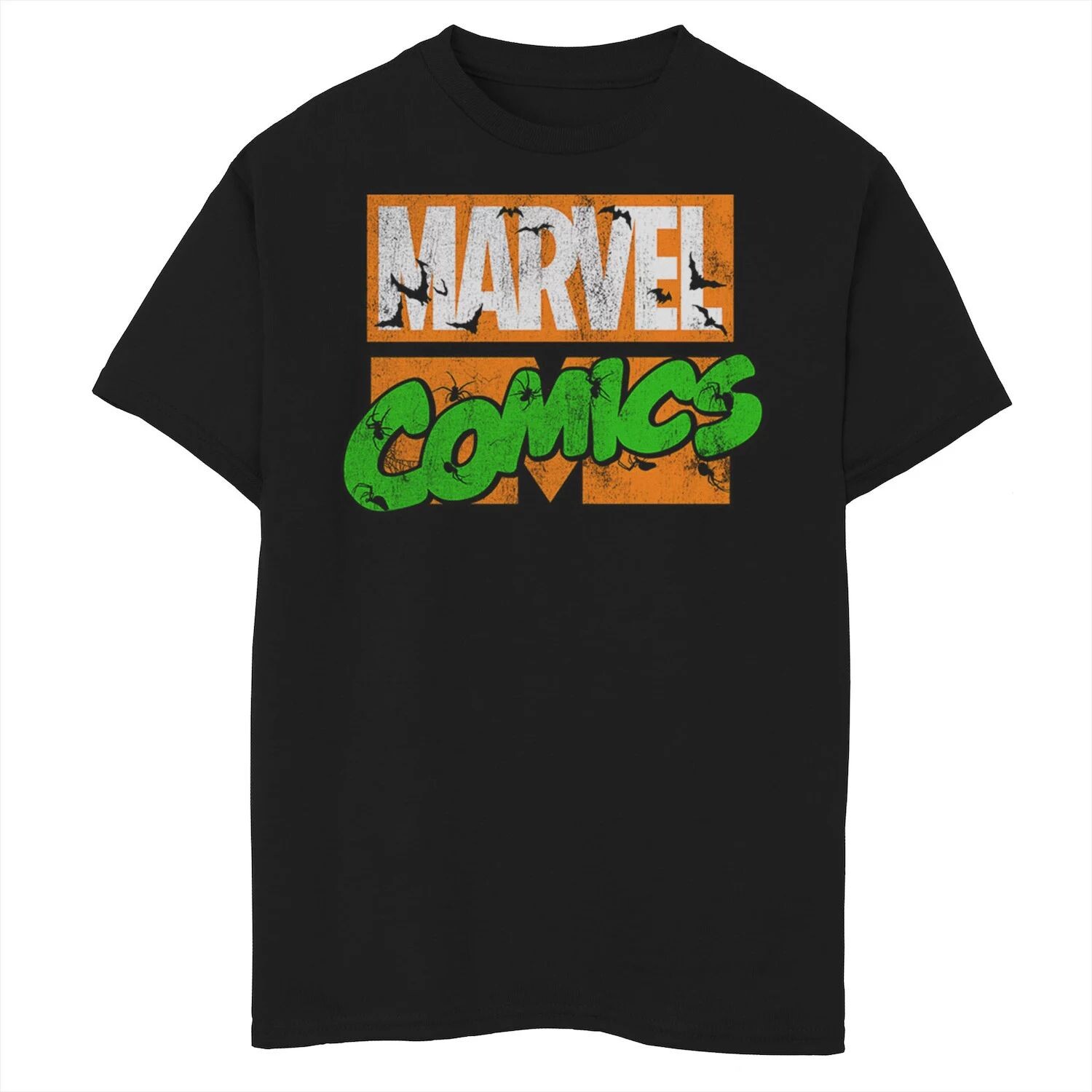 Футболка с логотипом «Летучие мыши и пауки» и рисунком «Летучие мыши и пауки» в стиле ретро для мальчиков 8–20 лет из комиксов Marvel Comics. Marvel
Футболка с логотипом «Летучие мыши и пауки» и рисунком «Летучие мыши и пауки» в стиле ретро для мальчиков 8–20 лет из комиксов Marvel Comics. Marvel