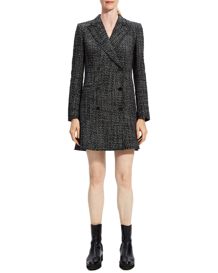 Двубортный пиджак из смесовой шерсти Theory, черный
Двубортный пиджак из смесовой шерсти Theory, черный