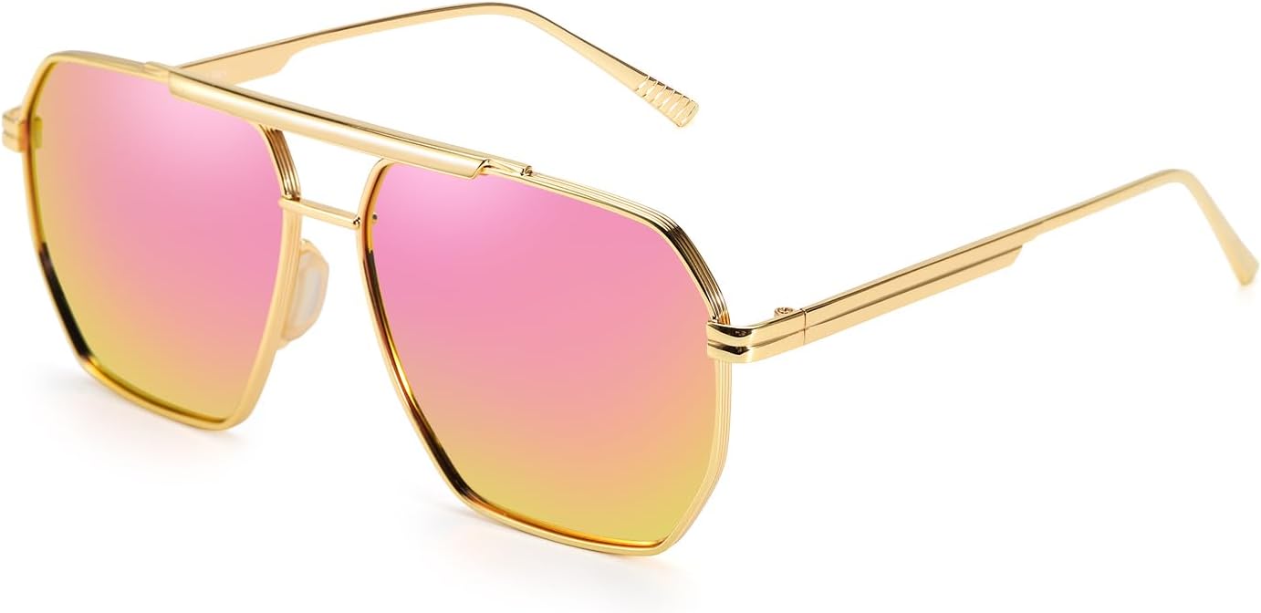 Солнцезащитные очки-авиаторы без спутывания для женщин и мужчин. Модные поляризованные солнцезащитные очки с двойной перемычкой для вождения и путешествий DreamCalf, A03- Gold/Pink
Солнцезащитные очки-авиаторы без спутывания для женщин и мужчин. Модные поляризованные солнцезащитные очки с двойной перемычкой для вождения и путешествий DreamCalf, A03- Gold/Pink