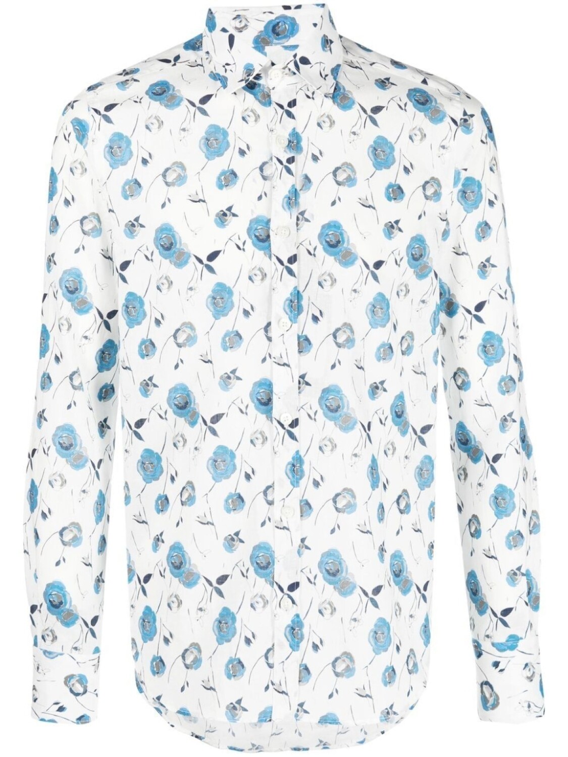 Рубашка с цветочным принтом Canali, белый
Рубашка с цветочным принтом Canali, белый