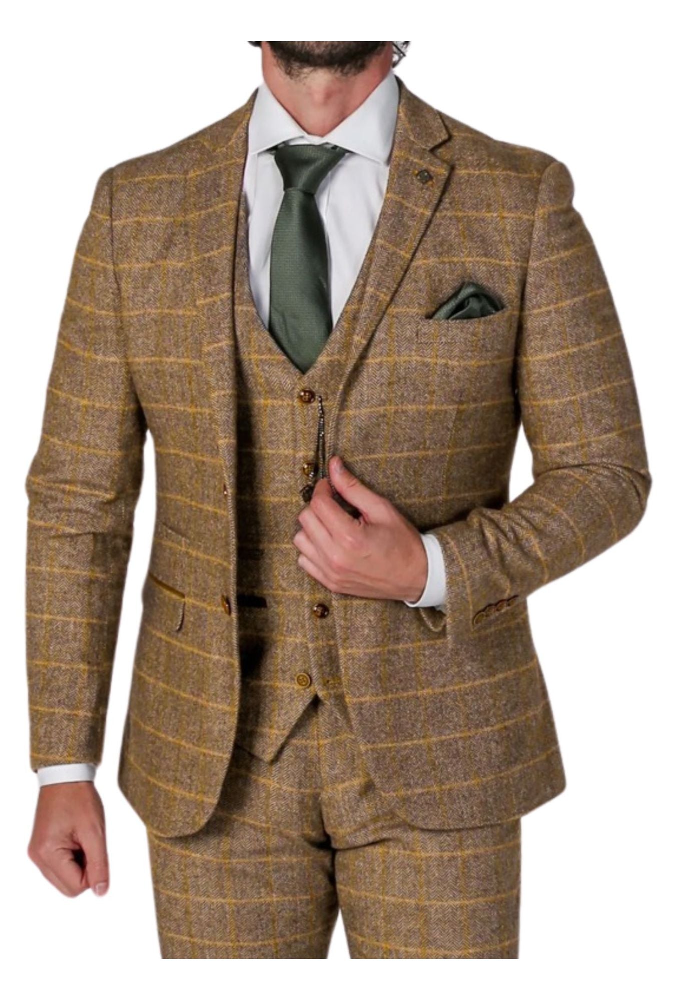 Костюм-тройка из твида Harris Paul Andrew, коричневый 
Костюм-тройка из твида Harris Paul Andrew, коричневый