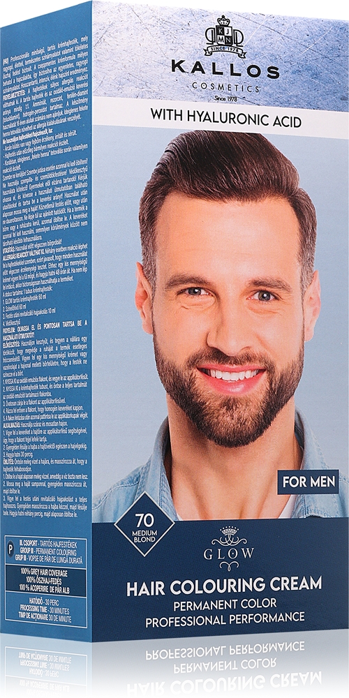 Стойкая кремовая краска для волос Glow Lasting Cream Colour для мужчин Kallos, atspalvis medium blond 60 мл
Стойкая кремовая краска для волос Glow Lasting Cream Colour для мужчин Kallos, atspalvis medium blond 60 мл