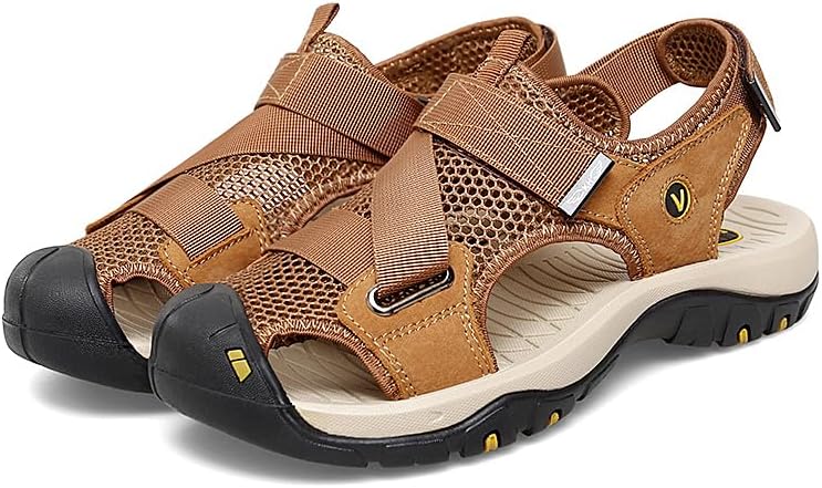Мужские походные спортивные туфли AQIXIDX, повседневные модные кожаные сандалии, дышащие легкие пляжные туфли, коричневый
Мужские походные спортивные туфли AQIXIDX, повседневные модные кожаные сандалии, дышащие легкие пляжные туфли, коричневый