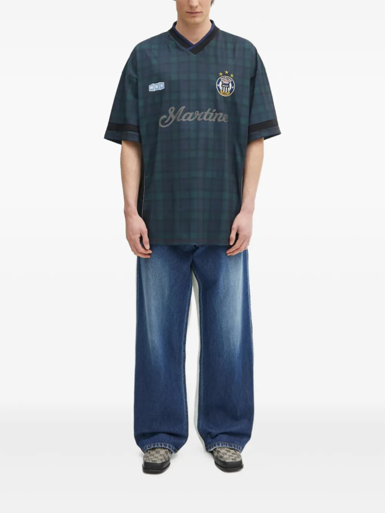 AMBUSH двухцветные джинсы с вставками, синий
AMBUSH двухцветные джинсы с вставками, синий