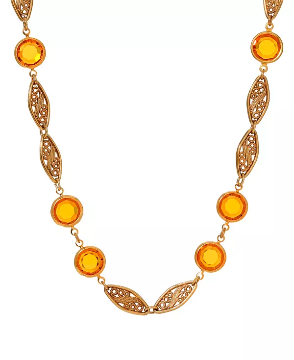 Филигранное ожерелье с кристаллами топаза 2028, yellow
Филигранное ожерелье с кристаллами топаза 2028, yellow