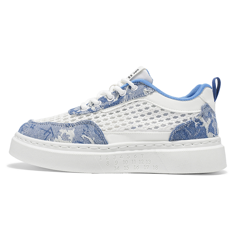 Износостойкие, легкие, дышащие, увеличивающие рост, низкие мужские кроссовки для скейтбординга Colorful Creations, White Blue
Износостойкие, легкие, дышащие, увеличивающие рост, низкие мужские кроссовки для скейтбординга Colorful Creations, White Blue