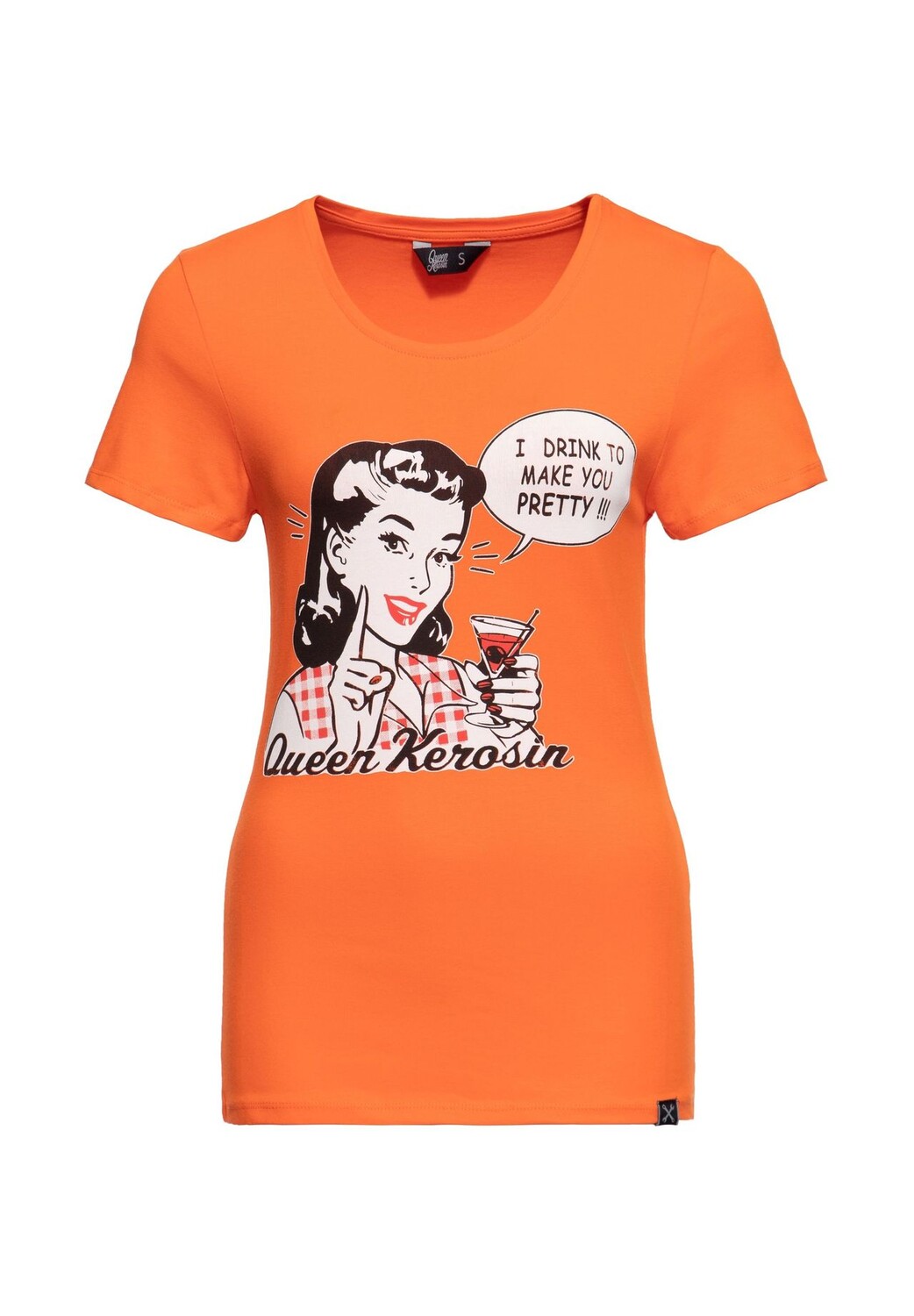 Рубашка с принтом и винтажным мотивом I Drink To Make You Pretty Queen Kerosin, оранжевый
Рубашка с принтом и винтажным мотивом I Drink To Make You Pretty Queen Kerosin, оранжевый