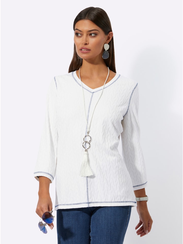 Белая рубашка с V-образным вырезом creation L
Белая рубашка с V-образным вырезом creation L