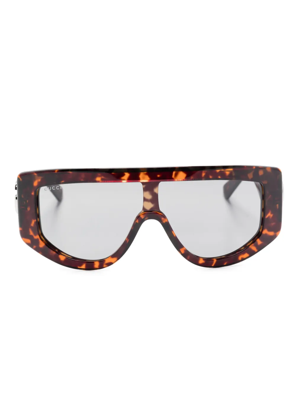 Солнцезащитные очки в овальной оправе Gucci Eyewear, коричневый 
Солнцезащитные очки в овальной оправе Gucci Eyewear, коричневый