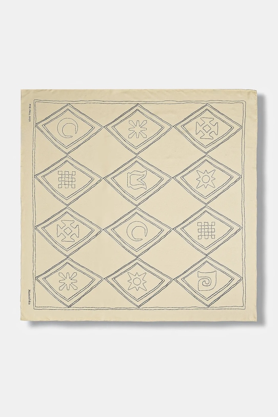 Шелковый шарф Nanushka, бежевый
Шелковый шарф Nanushka, бежевый