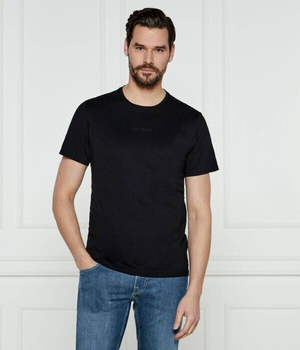 Футболка мужская Guess Jeans хлопковая однотонная, черный
Футболка мужская Guess Jeans хлопковая однотонная, черный