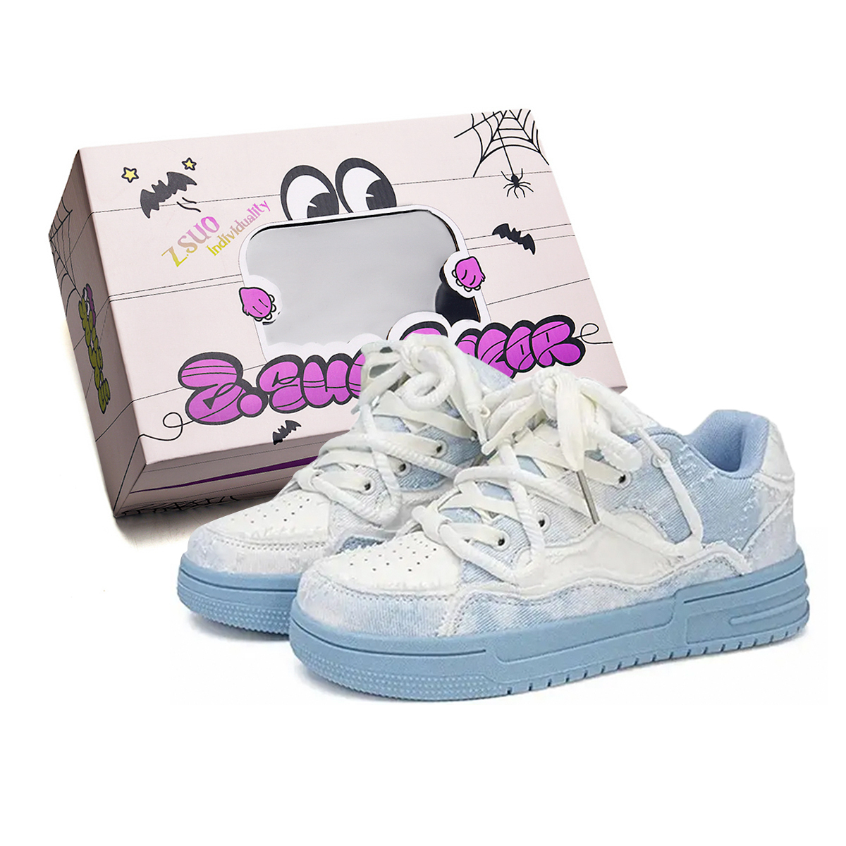 Z.SUO Скользоустойчивые, износостойкие, легкие, увеличивающие рост низкие скейтерские кроссовки унисекс Lake Blue, цвет Lake Blue
Z.SUO Скользоустойчивые, износостойкие, легкие, увеличивающие рост низкие скейтерские кроссовки унисекс Lake Blue, цвет Lake Blue