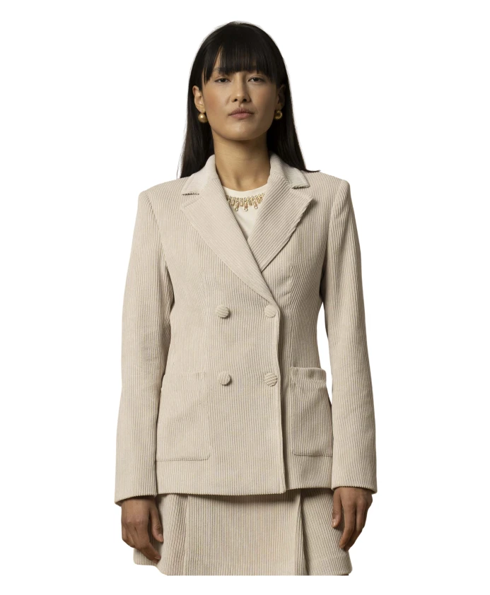 Ребристый пиджак с широкими лацками Kocca, бежевый
Ребристый пиджак с широкими лацками Kocca, бежевый